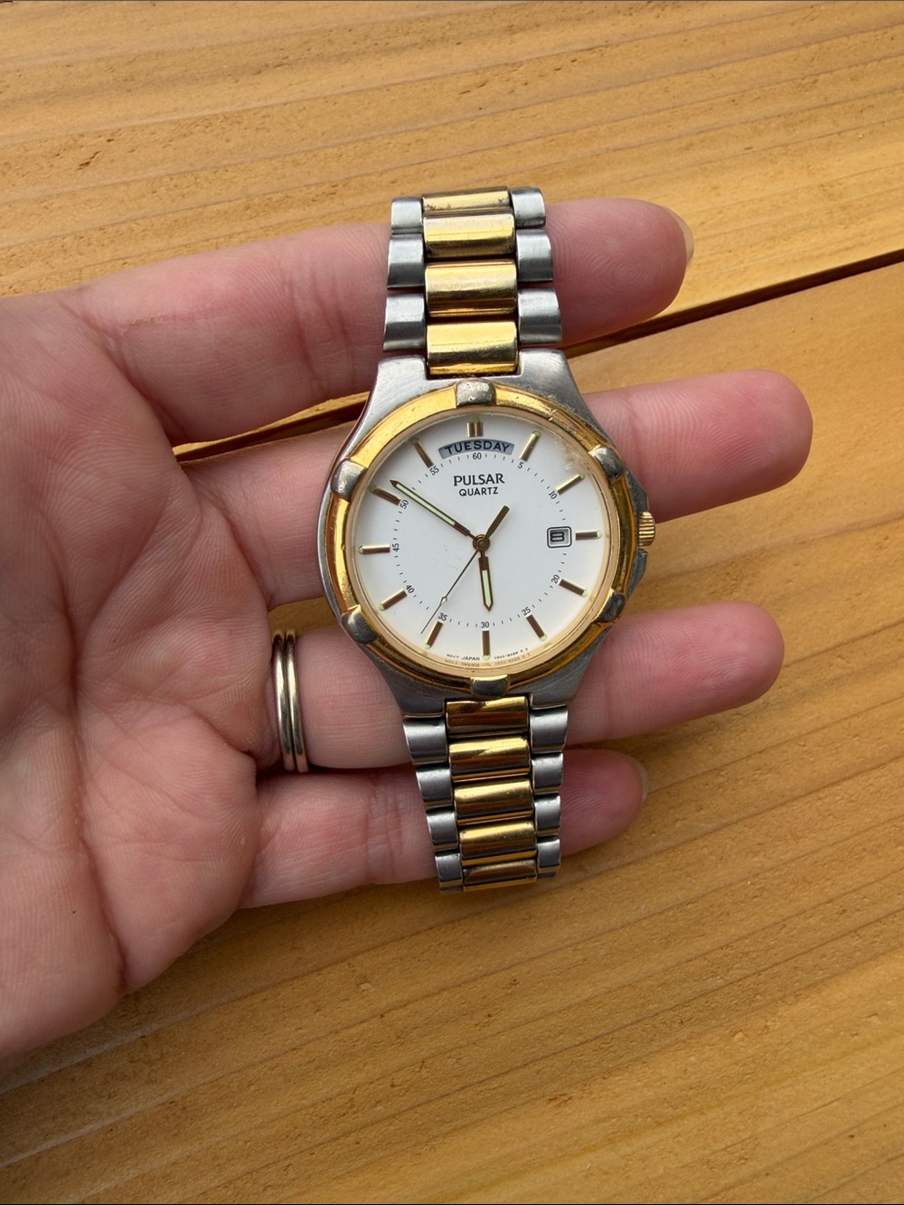 Pulsar Two-Tone Gold and Silver Men's Dress Watch